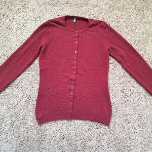 Benetton long sleeve cardigan sweater